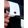 imageHISDERN Ties for Men Stripe Plaid Tie Classic Necktie Pocket Square Cufflinks Set for Formal Wedding Business PartyRed Plaid