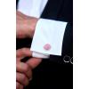 imageHISDERN Ties for Men Stripe Plaid Tie Classic Necktie Pocket Square Cufflinks Set for Formal Wedding Business PartyRose Red
