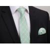 imageHISDERN Ties for Men Stripe Plaid Tie Classic Necktie Pocket Square Cufflinks Set for Formal Wedding Business PartySage Green Plaid
