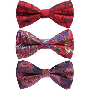 image36 Pack Bow Tie Paisley Plaid Dot PreTie Bow Tie Classic Formal Bow Ties for Men Adjustable Bowtie Tuxedo WeddingB07