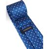 imageHISDERN Polka Dot Ties for Men Classic Silk Ties and Pocket Square Formal Business Necktie Handkerchief Wedding PartyAblue  White