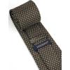 imageHISDERN Polka Dot Ties for Men Classic Silk Ties and Pocket Square Formal Business Necktie Handkerchief Wedding PartyAbrown  White
