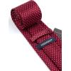 imageHISDERN Polka Dot Ties for Men Classic Silk Ties and Pocket Square Formal Business Necktie Handkerchief Wedding PartyAburgundy  White 1