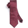 imageHISDERN Polka Dot Ties for Men Classic Silk Ties and Pocket Square Formal Business Necktie Handkerchief Wedding PartyAmaroon  White 1