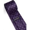 imageHISDERN Polka Dot Ties for Men Classic Silk Ties and Pocket Square Formal Business Necktie Handkerchief Wedding PartyApurple  White