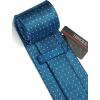 imageHISDERN Polka Dot Ties for Men Classic Silk Ties and Pocket Square Formal Business Necktie Handkerchief Wedding PartyBblue