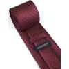imageHISDERN Polka Dot Ties for Men Classic Silk Ties and Pocket Square Formal Business Necktie Handkerchief Wedding PartyBburgundy  White 2