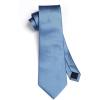 imageHISDERN Polka Dot Ties for Men Classic Silk Ties and Pocket Square Formal Business Necktie Handkerchief Wedding PartyBlight Blue  White