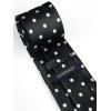 imageHISDERN Polka Dot Ties for Men Classic Silk Ties and Pocket Square Formal Business Necktie Handkerchief Wedding PartyCblack  White