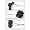 imageHISDERN Polka Dot Ties for Men Classic Silk Ties and Pocket Square Formal Business Necktie Handkerchief Wedding PartyCblack  White