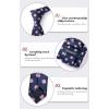 imageHISDERN Polka Dot Ties for Men Classic Silk Ties and Pocket Square Formal Business Necktie Handkerchief Wedding PartyCnavy Blue  Pinka