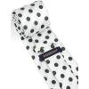 imageHISDERN Polka Dot Ties for Men Classic Silk Ties and Pocket Square Formal Business Necktie Handkerchief Wedding PartyCwhite  Black 1