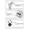imageHISDERN Polka Dot Ties for Men Classic Silk Ties and Pocket Square Formal Business Necktie Handkerchief Wedding PartyCwhite  Black 1
