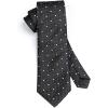 imageHISDERN Polka Dot Ties for Men Classic Silk Ties and Pocket Square Formal Business Necktie Handkerchief Wedding PartyDblack  White 1