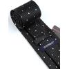 imageHISDERN Polka Dot Ties for Men Classic Silk Ties and Pocket Square Formal Business Necktie Handkerchief Wedding PartyDblack  White 1