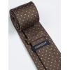 imageHISDERN Polka Dot Ties for Men Classic Silk Ties and Pocket Square Formal Business Necktie Handkerchief Wedding PartyDbrown