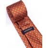 imageHISDERN Polka Dot Ties for Men Classic Silk Ties and Pocket Square Formal Business Necktie Handkerchief Wedding PartyDorange