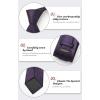 imageHISDERN Polka Dot Ties for Men Classic Silk Ties and Pocket Square Formal Business Necktie Handkerchief Wedding PartyDpurple