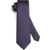 imageHISDERN Polka Dot Ties for Men Classic Silk Ties and Pocket Square Formal Business Necktie Handkerchief Wedding PartyDpurple