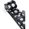 imageHISDERN Polka Dot Ties for Men Classic Silk Ties and Pocket Square Formal Business Necktie Handkerchief Wedding PartyEblack  Silver