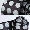 imageHISDERN Polka Dot Ties for Men Classic Silk Ties and Pocket Square Formal Business Necktie Handkerchief Wedding PartyEblack  Silver