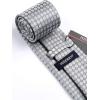 imageHISDERN Polka Dot Ties for Men Classic Silk Ties and Pocket Square Formal Business Necktie Handkerchief Wedding PartyEgray 1