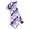 imageHISDERN Polka Dot Ties for Men Classic Silk Ties and Pocket Square Formal Business Necktie Handkerchief Wedding PartyEpurple  White