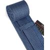 imageHISDERN Polka Dot Ties for Men Classic Silk Ties and Pocket Square Formal Business Necktie Handkerchief Wedding PartyFblue