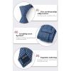 imageHISDERN Polka Dot Ties for Men Classic Silk Ties and Pocket Square Formal Business Necktie Handkerchief Wedding PartyFblue