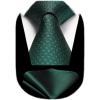 imageHISDERN Polka Dot Ties for Men Classic Silk Ties and Pocket Square Formal Business Necktie Handkerchief Wedding PartyFemerald Green