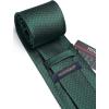 imageHISDERN Polka Dot Ties for Men Classic Silk Ties and Pocket Square Formal Business Necktie Handkerchief Wedding PartyFemerald Green