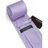 imageHISDERN Polka Dot Ties for Men Classic Silk Ties and Pocket Square Formal Business Necktie Handkerchief Wedding PartyFlavender