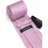 imageHISDERN Polka Dot Ties for Men Classic Silk Ties and Pocket Square Formal Business Necktie Handkerchief Wedding PartyFpink