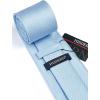 imageHISDERN Polka Dot Ties for Men Classic Silk Ties and Pocket Square Formal Business Necktie Handkerchief Wedding PartyGbaby Blue