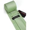 imageHISDERN Polka Dot Ties for Men Classic Silk Ties and Pocket Square Formal Business Necktie Handkerchief Wedding PartyGgreen1