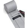 imageHISDERN Polka Dot Ties for Men Classic Silk Ties and Pocket Square Formal Business Necktie Handkerchief Wedding PartyGgrey3