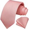imageHISDERN Polka Dot Ties for Men Classic Silk Ties and Pocket Square Formal Business Necktie Handkerchief Wedding PartyGpink1
