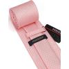 imageHISDERN Polka Dot Ties for Men Classic Silk Ties and Pocket Square Formal Business Necktie Handkerchief Wedding PartyGpink1