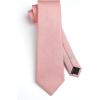 imageHISDERN Polka Dot Ties for Men Classic Silk Ties and Pocket Square Formal Business Necktie Handkerchief Wedding PartyGpink1