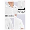 imageHISDERN Mens Short Sleeve Dress Shirts Solid Wrinkle Free Formal Summer Shirt Business Casual Stretch Button Down Shirts01white