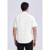 imageHISDERN Mens Short Sleeve Dress Shirts Solid Wrinkle Free Formal Summer Shirt Business Casual Stretch Button Down Shirts01white