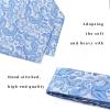 imageHISDERN Ascot Tie Mens Cravat Ties Floral Paisley Polka Dot Jacquard Self Ascots Cravat Scarf Wedding PartyAblue Floral