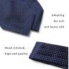 imageHISDERN Ascot Tie Mens Cravat Ties Floral Paisley Polka Dot Jacquard Self Ascots Cravat Scarf Wedding PartyAnavy Blue  White 01
