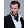 imageHISDERN Ascot Tie Mens Cravat Ties Floral Paisley Polka Dot Jacquard Self Ascots Cravat Scarf Wedding PartyBblack 1