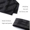 imageHISDERN Ascot Tie Mens Cravat Ties Floral Paisley Polka Dot Jacquard Self Ascots Cravat Scarf Wedding PartyBblack 1