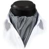 imageHISDERN Ascot Tie Mens Cravat Ties Floral Paisley Polka Dot Jacquard Self Ascots Cravat Scarf Wedding PartyDgrey  Black