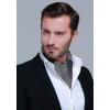 imageHISDERN Ascot Tie Mens Cravat Ties Floral Paisley Polka Dot Jacquard Self Ascots Cravat Scarf Wedding PartyDgrey  Black