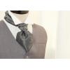 imageHISDERN Ascot Tie Mens Cravat Ties Floral Paisley Polka Dot Jacquard Self Ascots Cravat Scarf Wedding PartyDgrey  Black