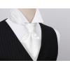 imageHISDERN Ascot Tie Mens Cravat Ties Floral Paisley Polka Dot Jacquard Self Ascots Cravat Scarf Wedding PartyDwhite