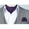 imageHISDERN Ascot Tie Mens Cravat Ties Floral Paisley Polka Dot Jacquard Self Ascots Cravat Scarf Wedding PartyEpurple 2